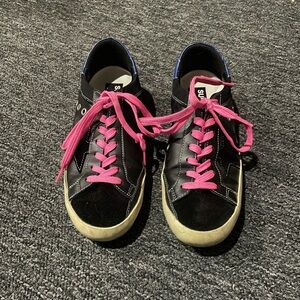 Golden Goose Black and Pink Sneakers